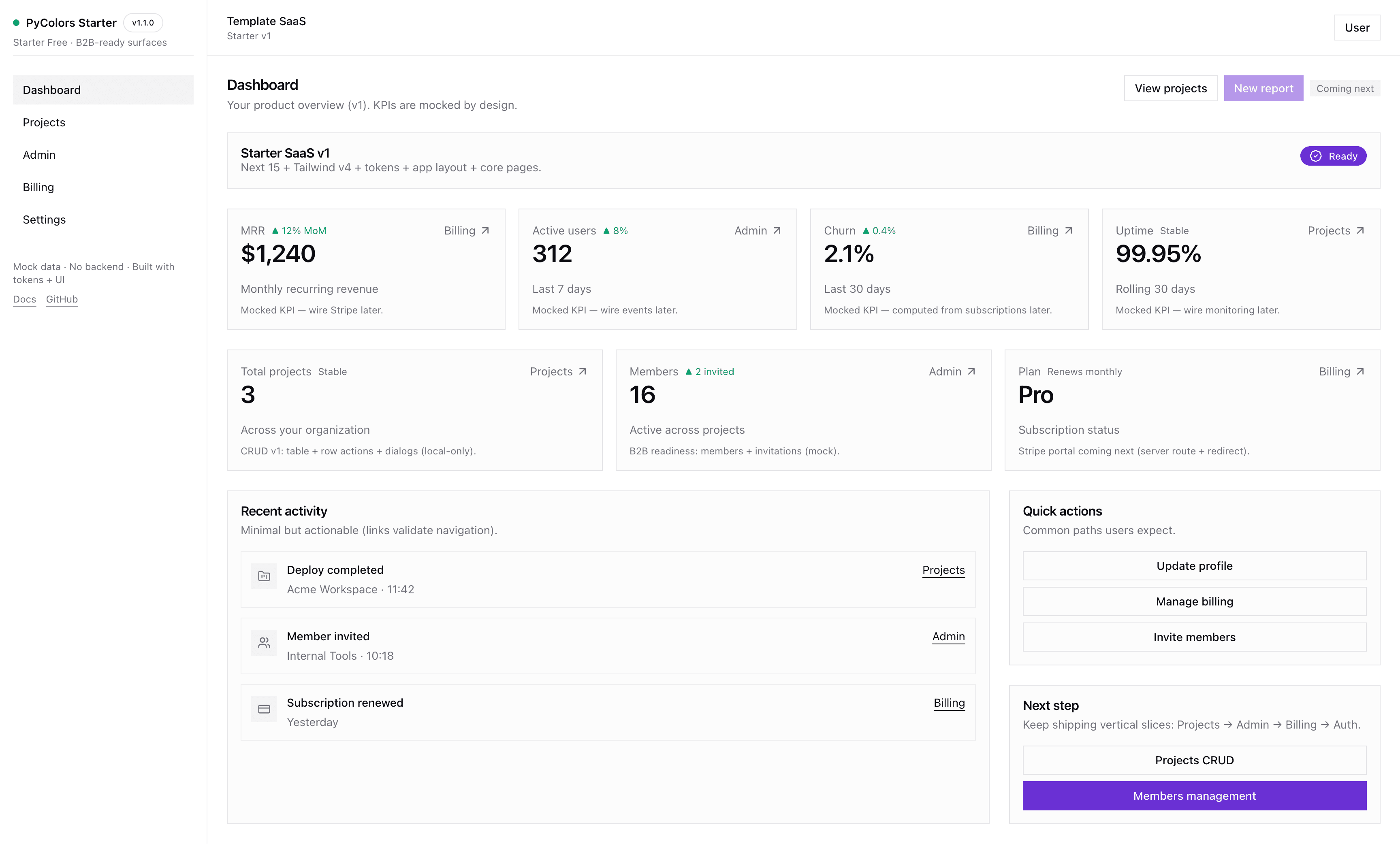 /dashboard surface preview