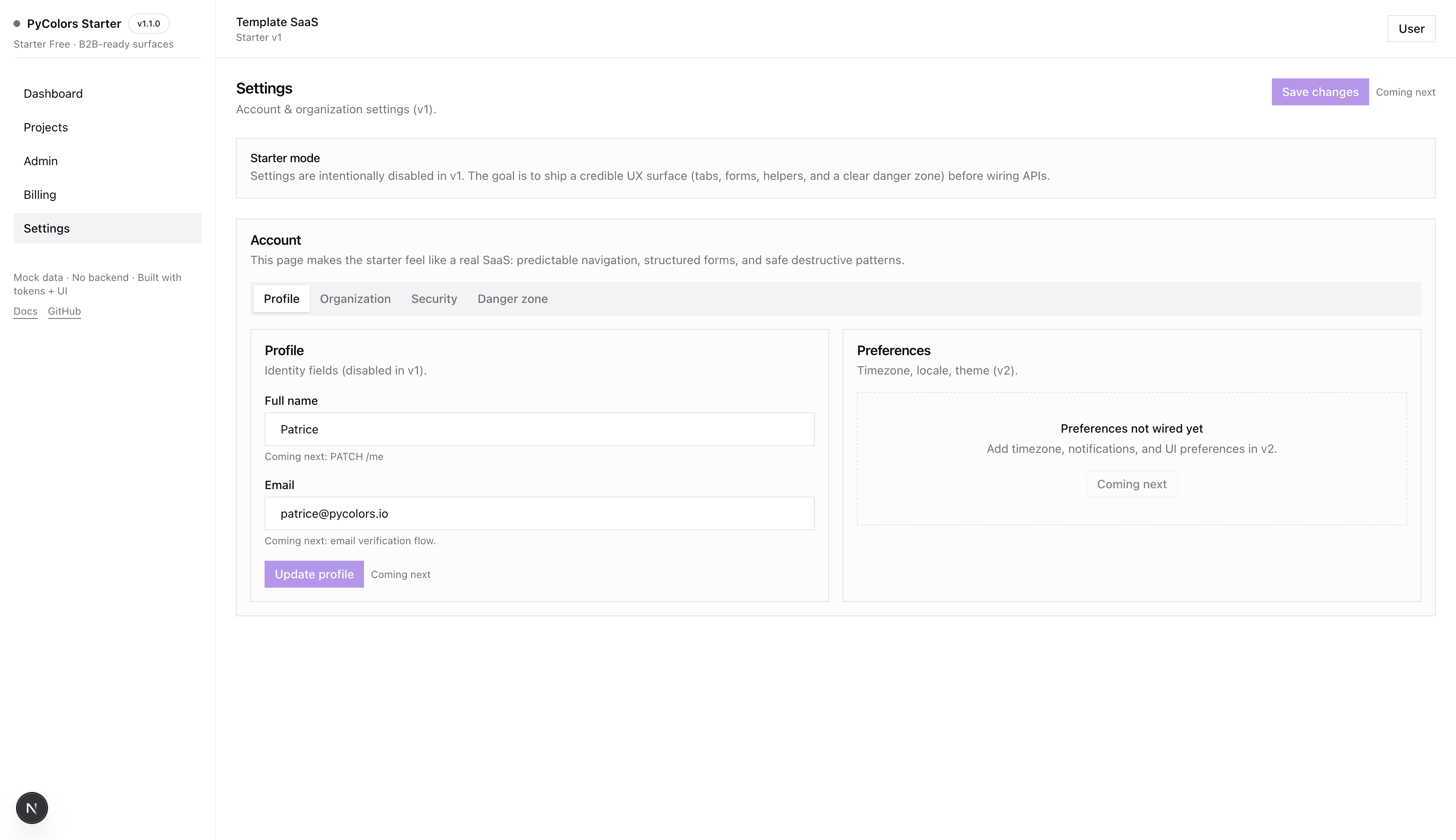 /settings surface preview