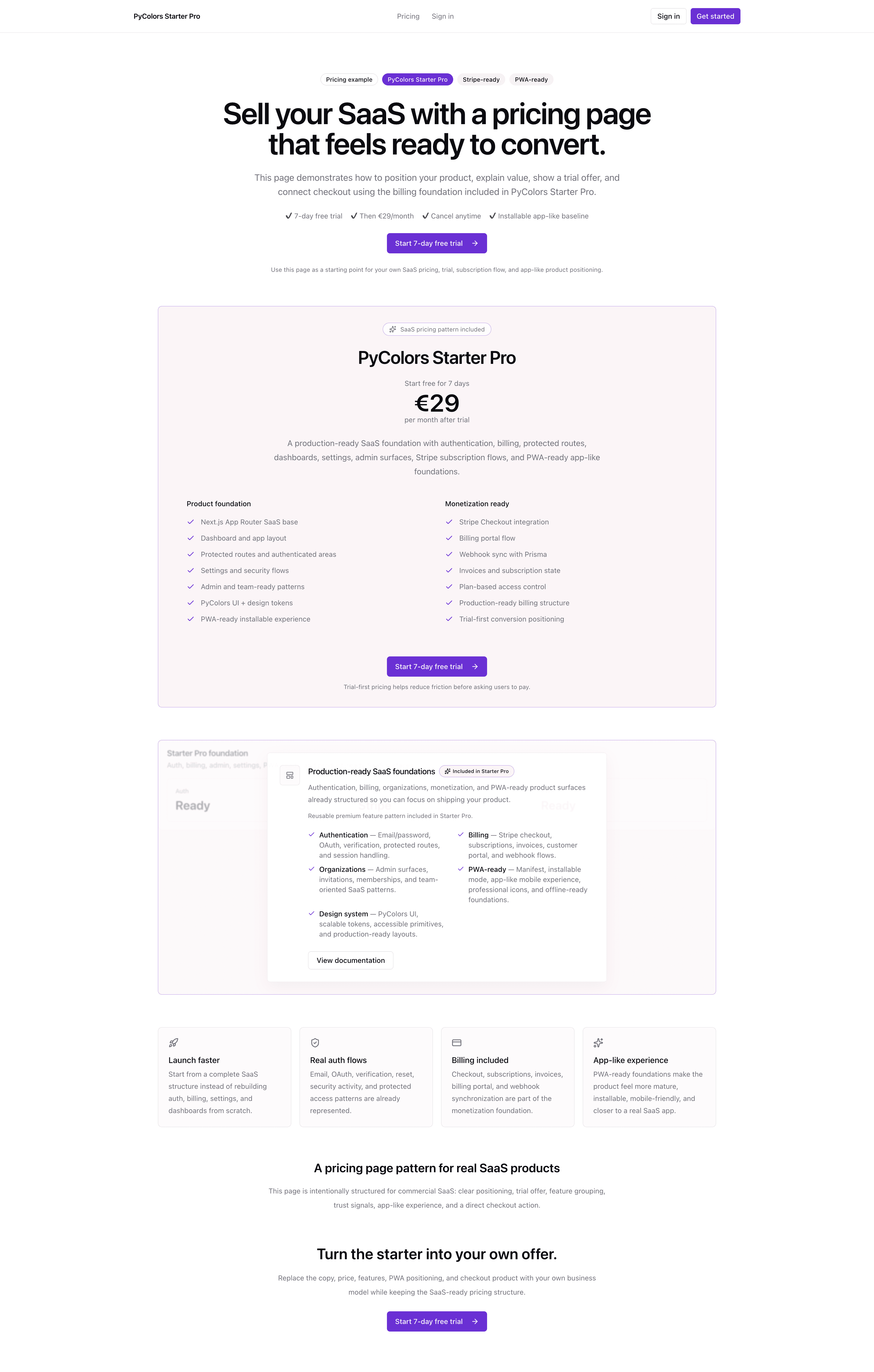Pricing and Organizations Starter Pro preview